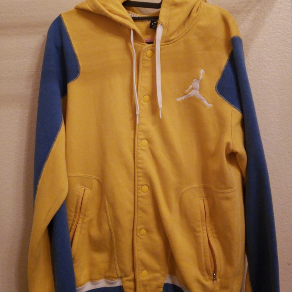 blue and yellow jordan jacket